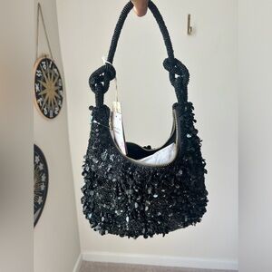 Viral beaded bag in black Made In India